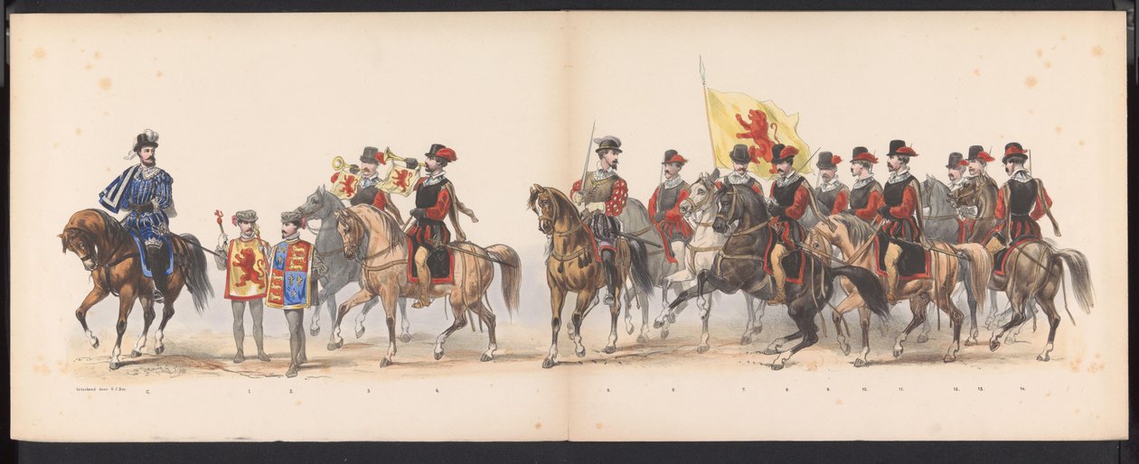 Masquerade of the Leiden Students, 1870 (Plate 1) by Gerardus Johannes Bos