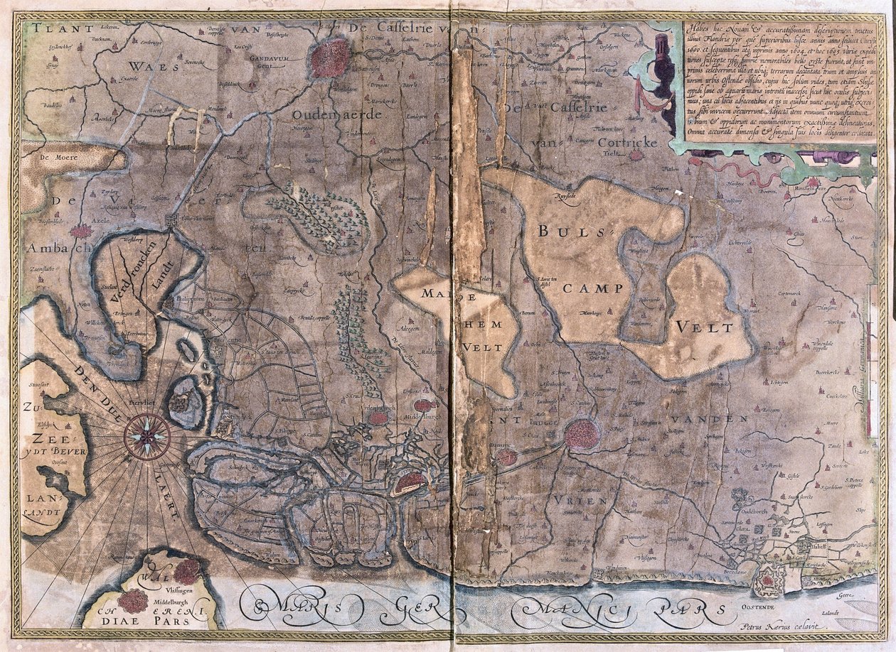 Flanders, Belgium (engraving) by Gerardus Mercator
