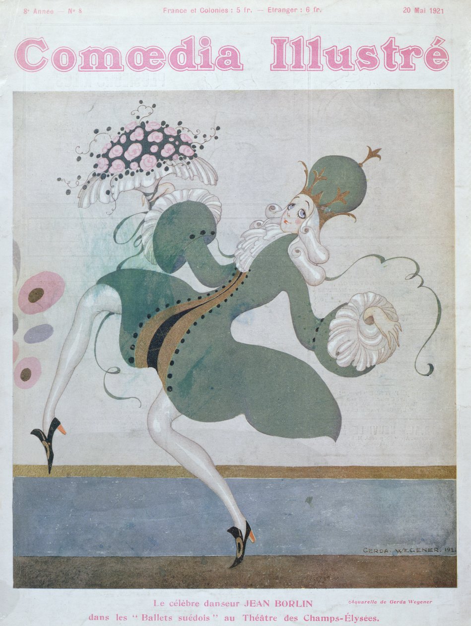Jean Borlin (1893-1930) star of the Royal Swedish Ballet, from the front cover of 