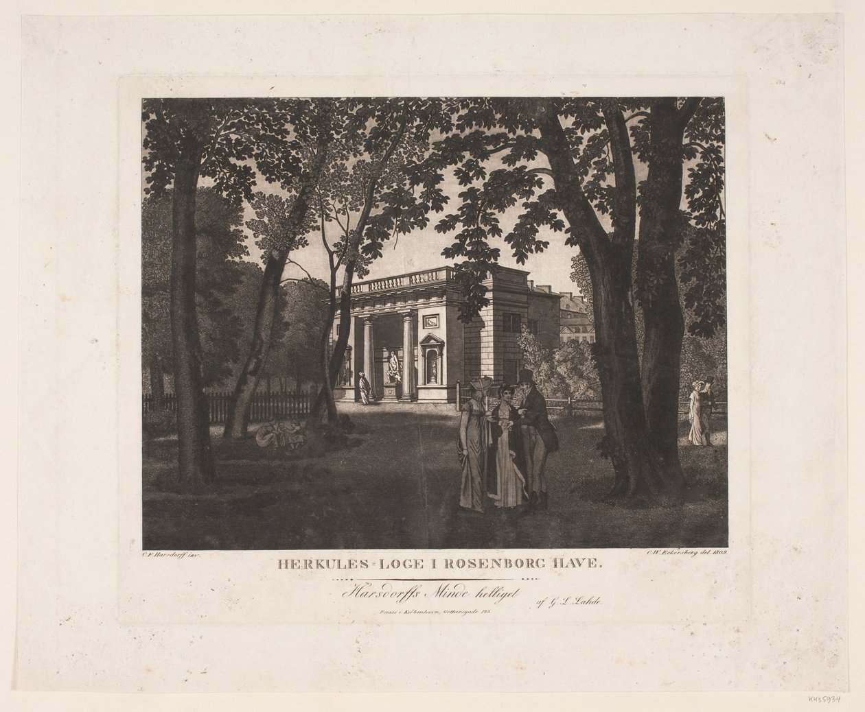 Hercules Lodge in Rosenborg Garden by Gerhard Ludvig Lahde