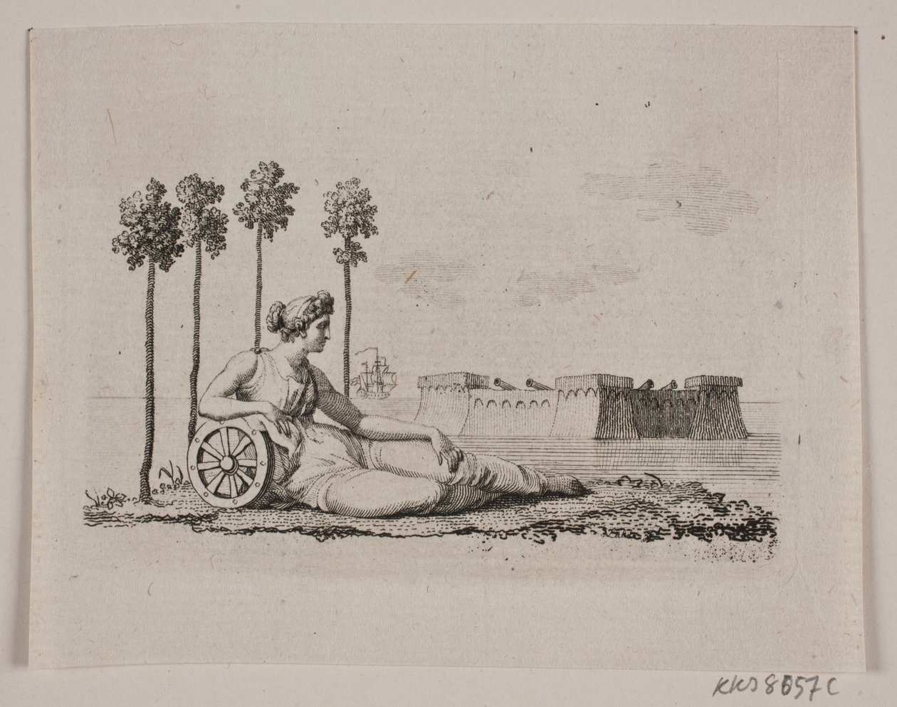 Lying Woman by the Fort by Gerhard Ludvig Lahde