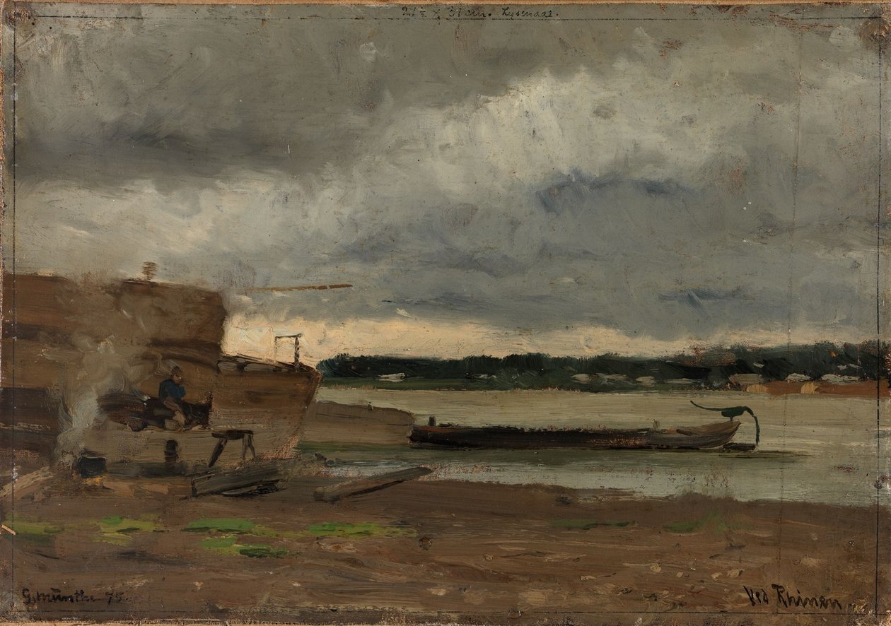 View of the Rhine near Düsseldorf by Gerhard Munthe