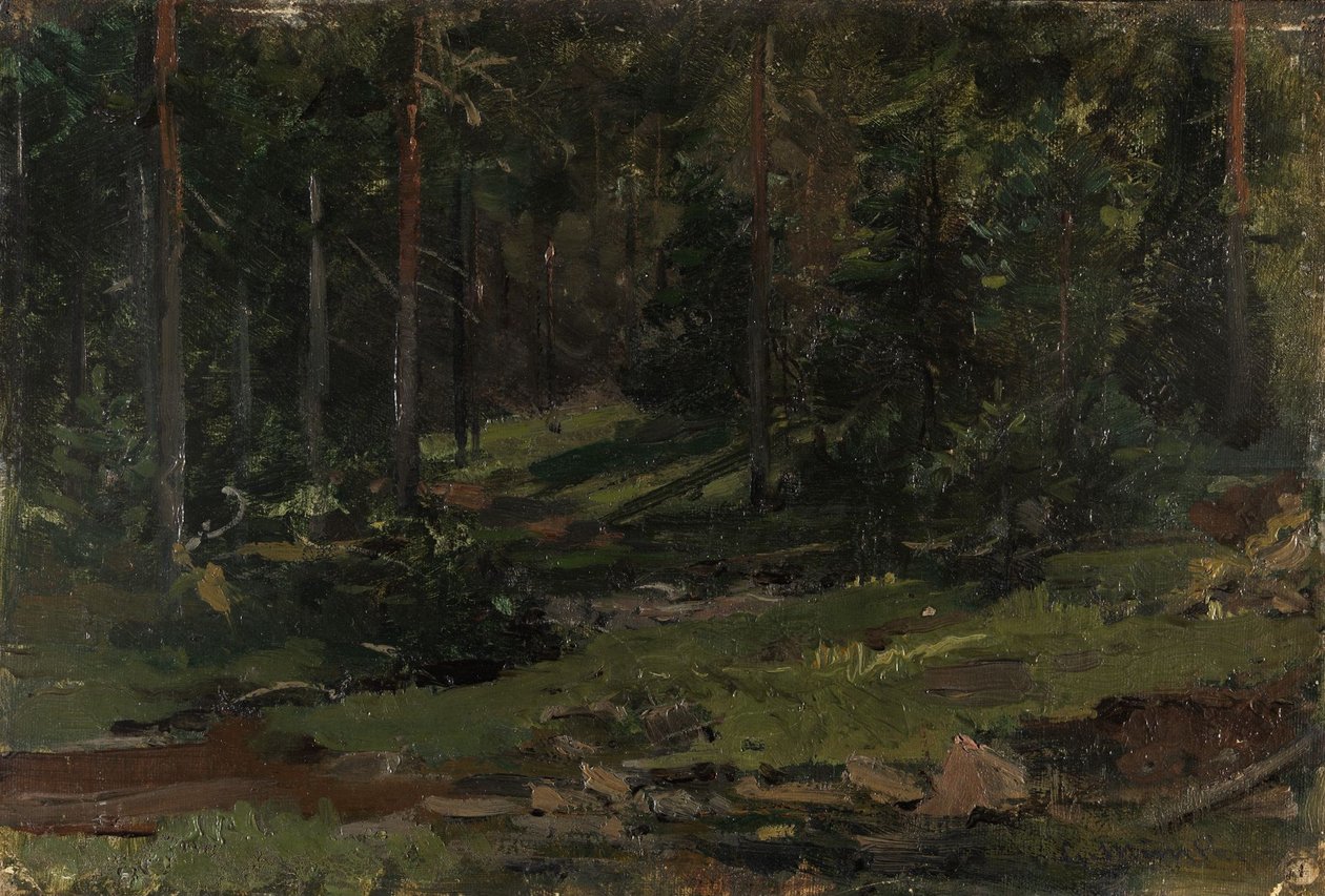 Wooded Landscape by Gerhard Munthe