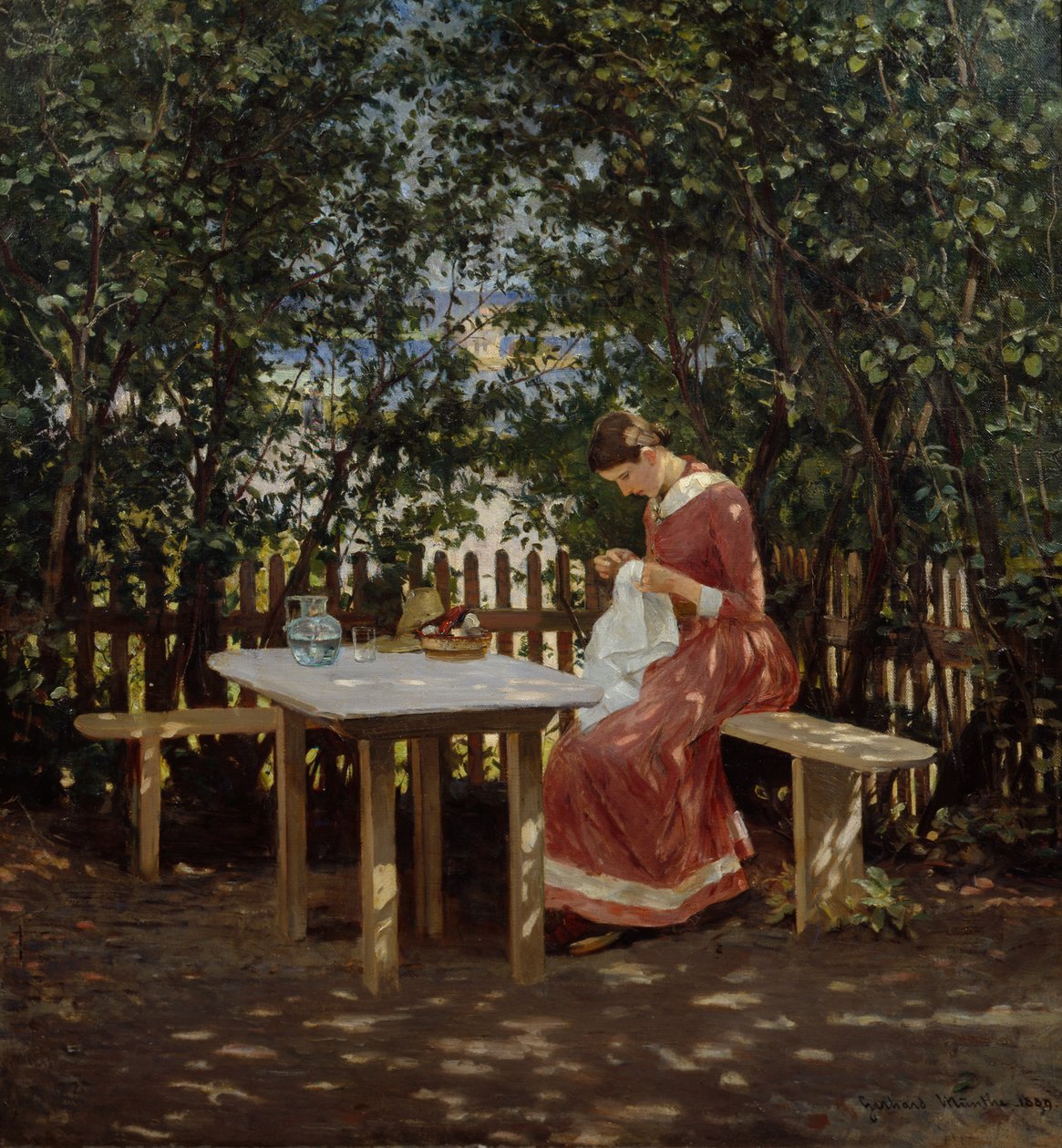In the Summer House by Gerhard Peter Frantz Vilhelm Munthe