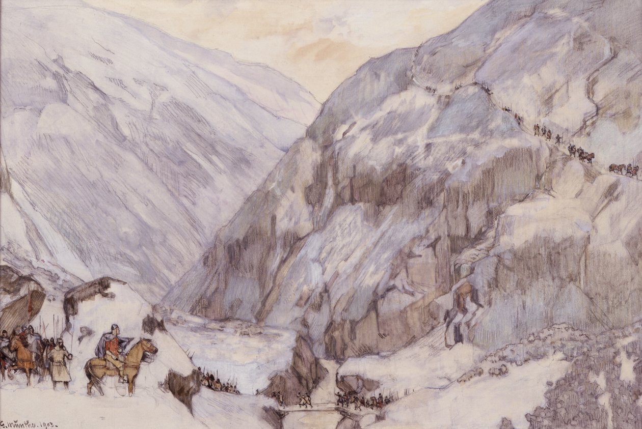King Sverre at Vårstien (Drivdalen) by Gerhard Peter Frantz Vilhelm Munthe