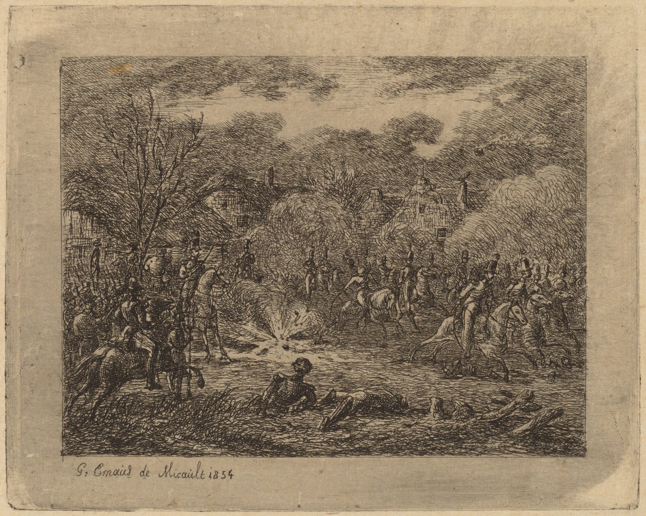 Explosion of a Grenade by Gerhardus Emaus de Micault