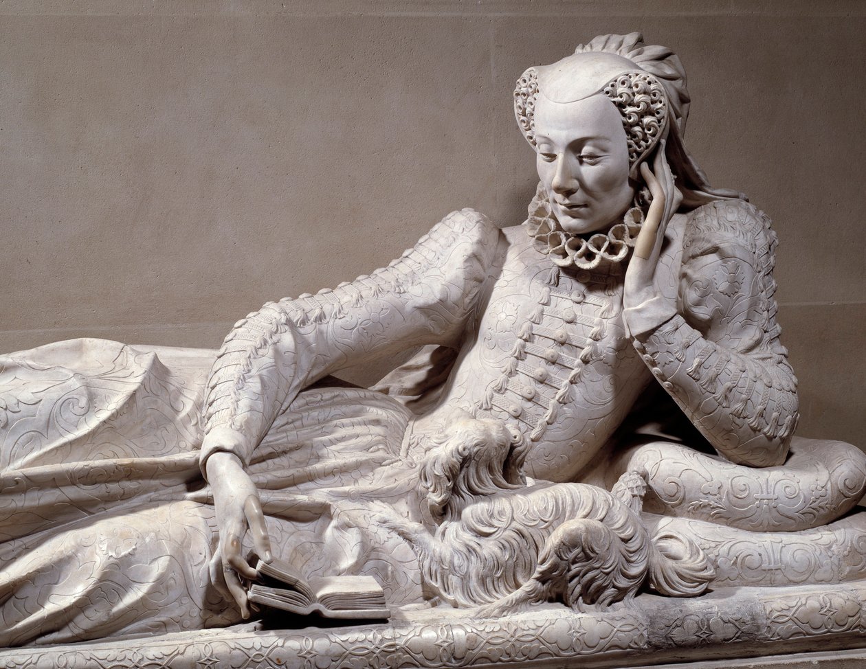 Funeral Monument: Tomb with Likeness of Jeanne Valentine Balbiani, Wife of Cardinal Rene de Birague, Chancellor of France (detail) by Germain Pilon