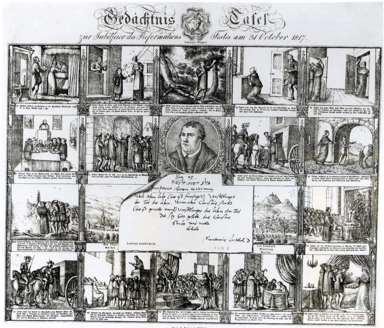 A Feast to Celebrate the Reformation on 31 October 1817: The Life of Martin Luther by German School