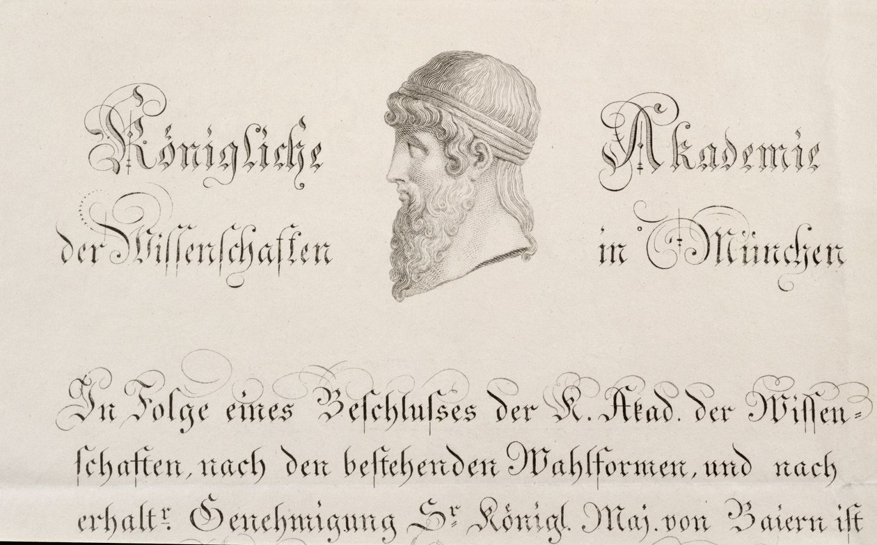 A Munich Royal Academy of Science Official Document by German School