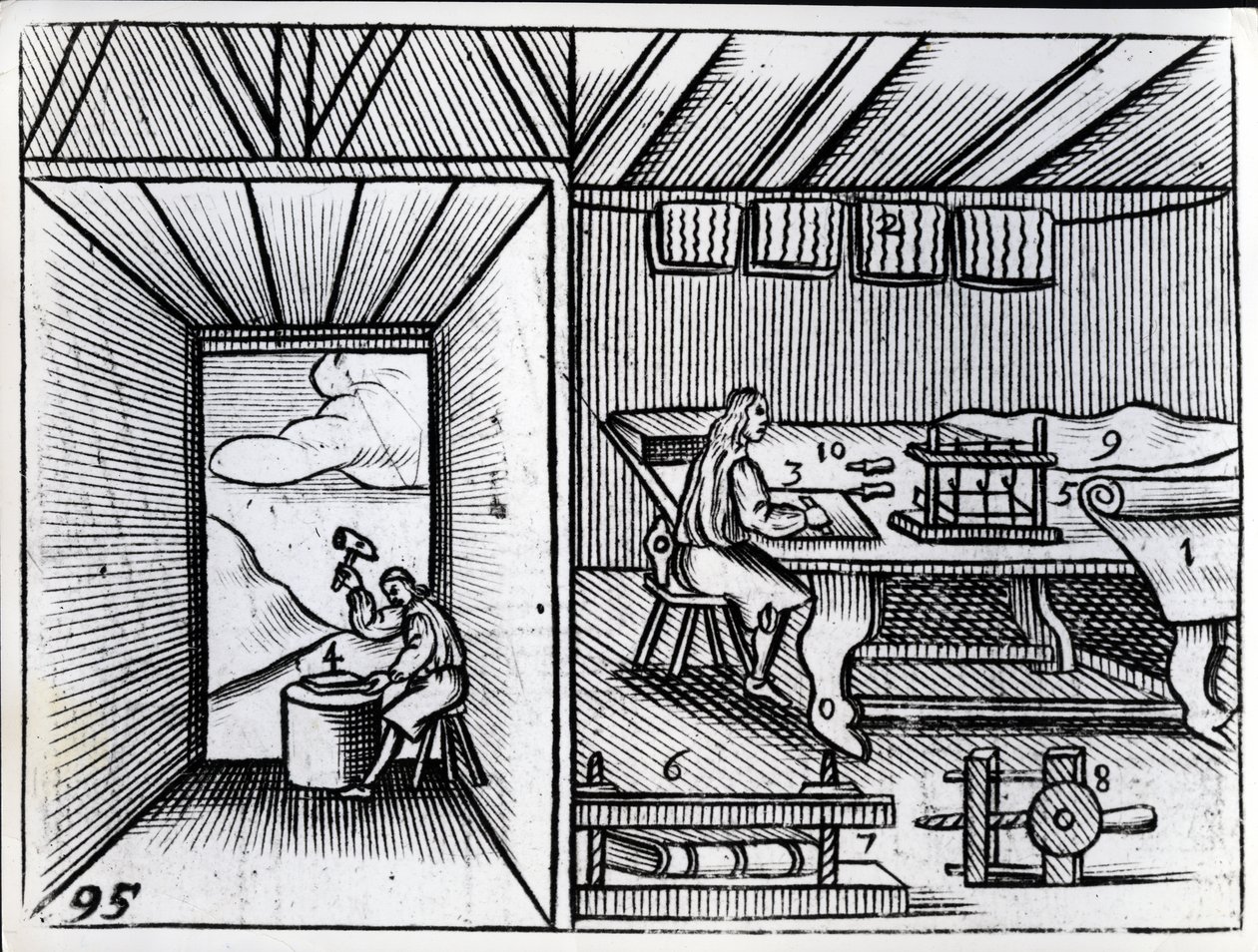 Bookbinding, illustration from the 