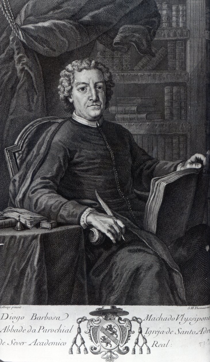 Diogo Barbosa Machado, frontispiece to his 