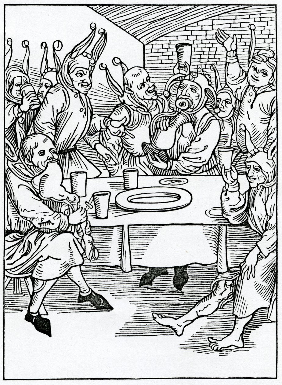Of Gluttons and Drunkards, illustration from Alexander Barclay