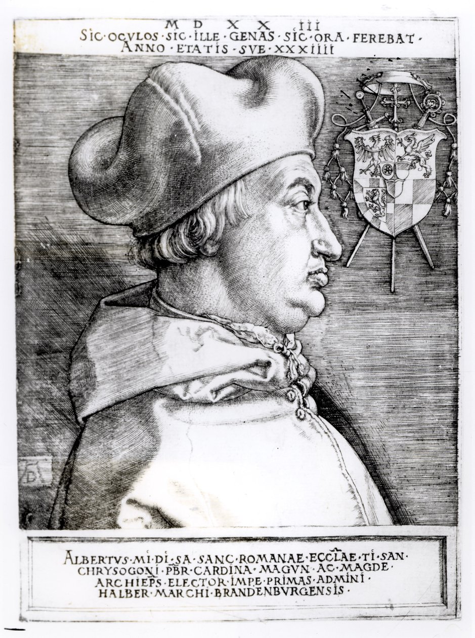 Portrait of Albert, Cardinal Elector of Mainz, 1523 by German School