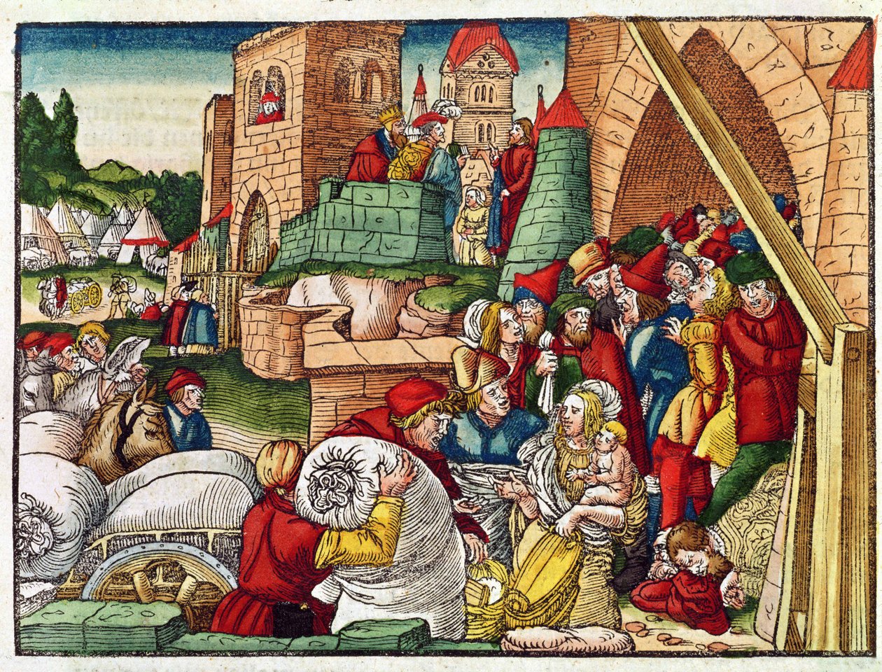 Samaria under siege, from the Luther Bible by German School