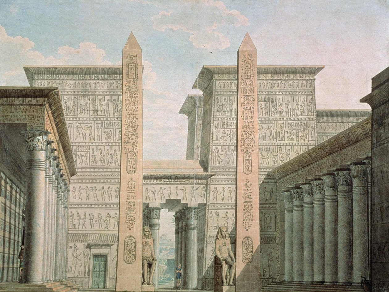 The Entrance to the Temple, Act I scene iii, set design for 