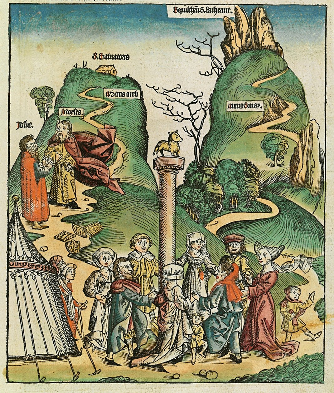 The Golden Calf, published in the Nuremberg Chronicle, 1493 by German School