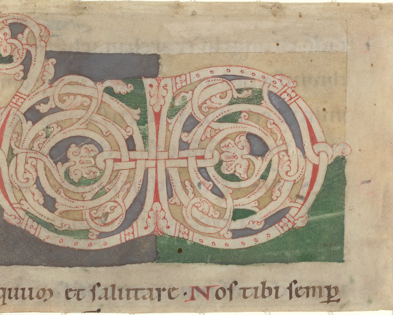 Initials V and D by German 12th Century