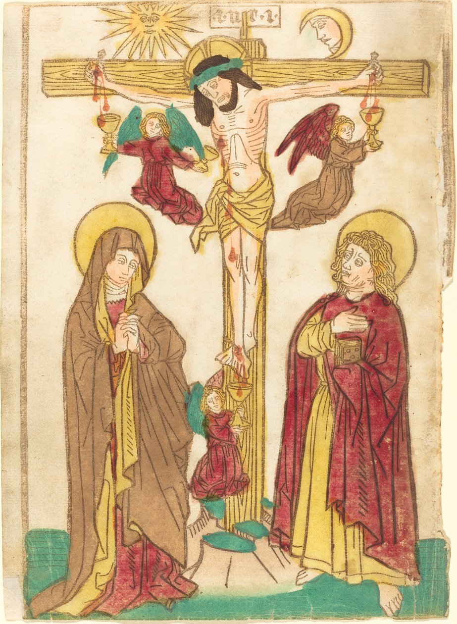 Christ on the Cross with Angels by German 15th Century