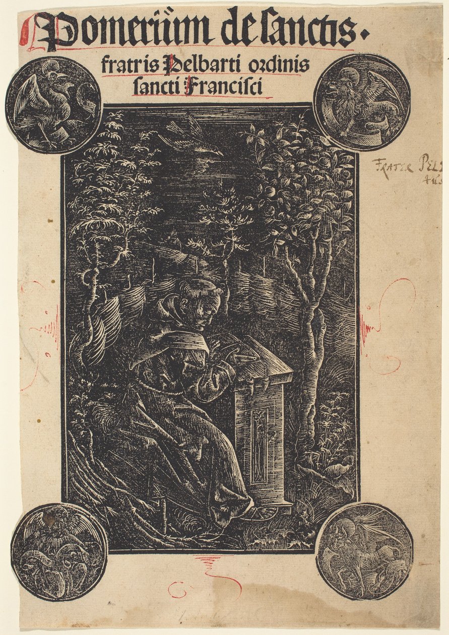 Franciscan, Pelbartus of Temesvar, in a Garden by German 15th Century