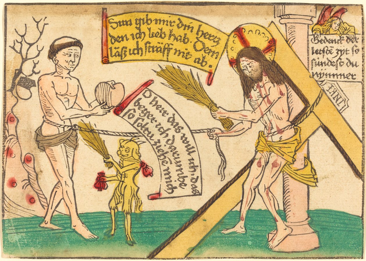 Jesus Attracting the Faithful to Heart by German 15th Century