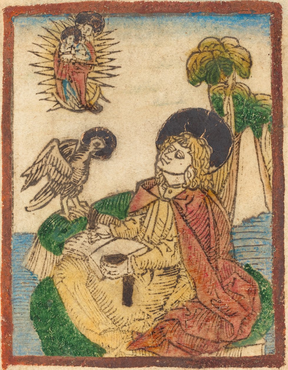 Saint John on the Island of Patmos by German 15th Century