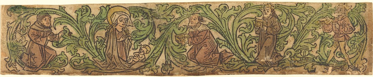 The Adoration of the Magi Set in a Border by German 15th Century