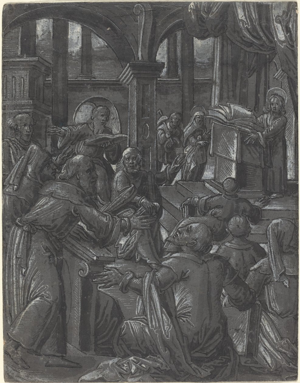 Christ Disputing with the Doctors by German 16th Century