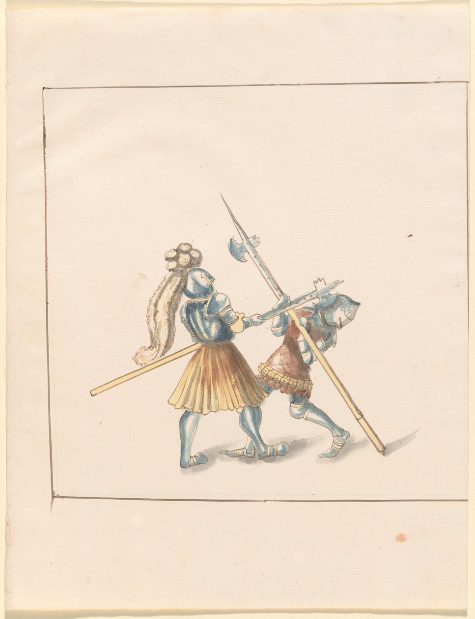 Freydal, The Book of Jousts and Tournament of Emperor Maximilian I: Combats on Foot (Jousts)(Volume III): Plate 142 by German 16th Century