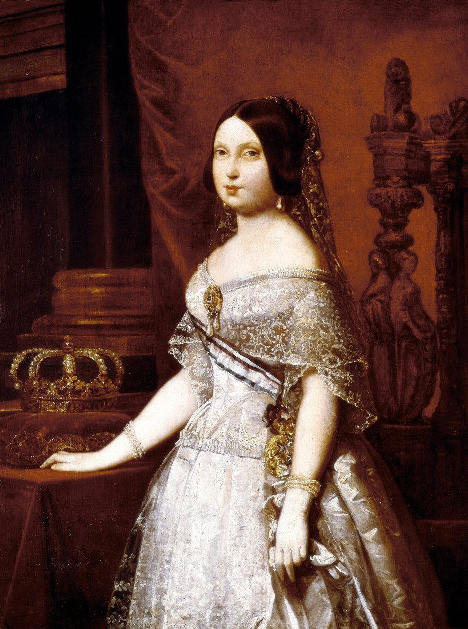 Portrait of Queen Isabella II of Spain by German Hernandez Amores