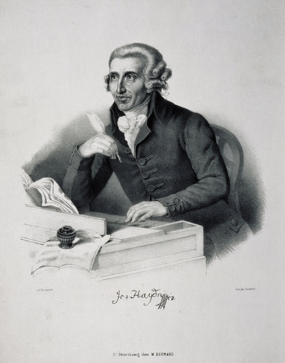 Portrait of the composer Joseph Haydn 1732-1809 by German Master