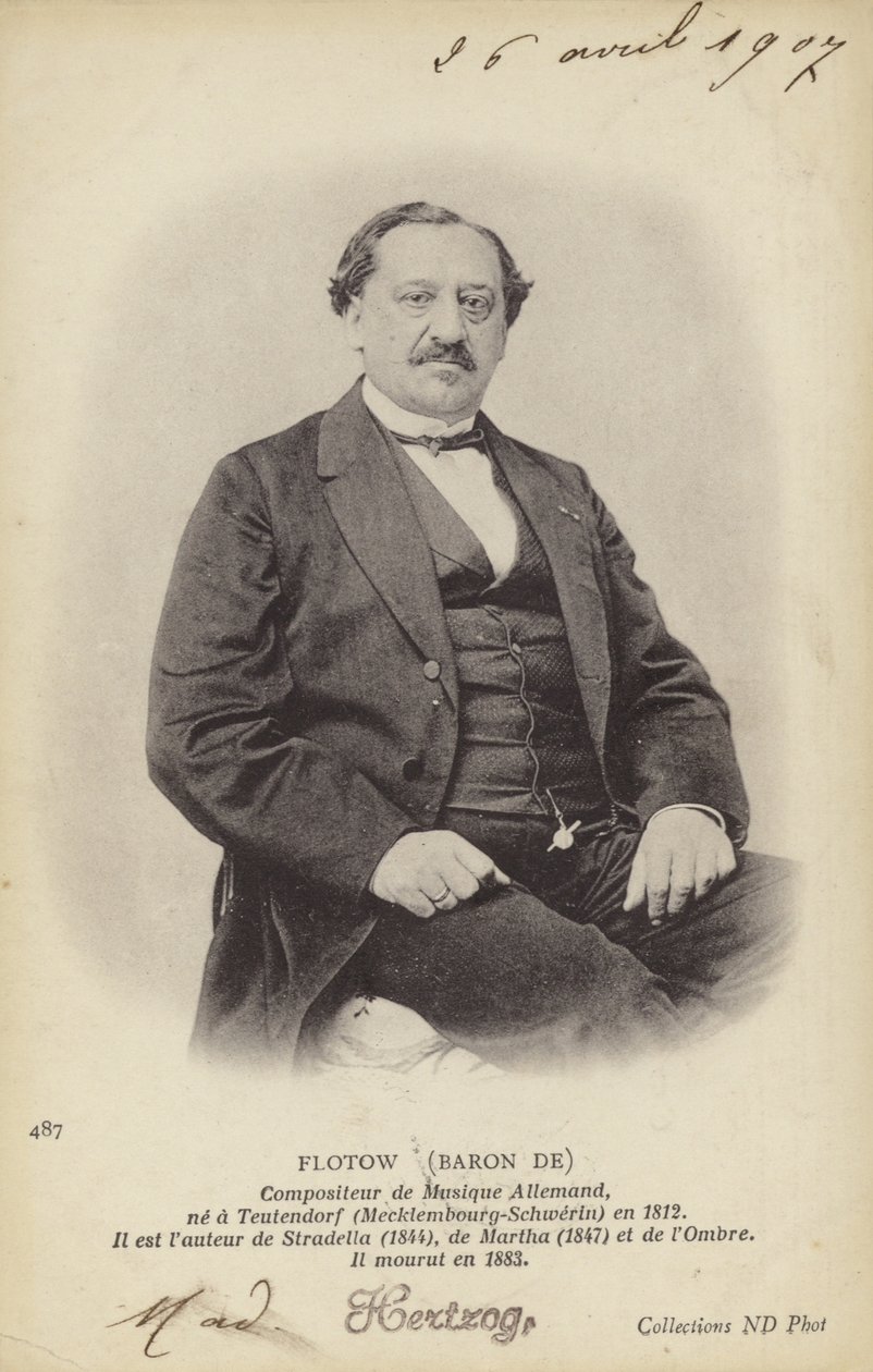 Baron de Flotow, German Composer (1812-1883) by German Photographer