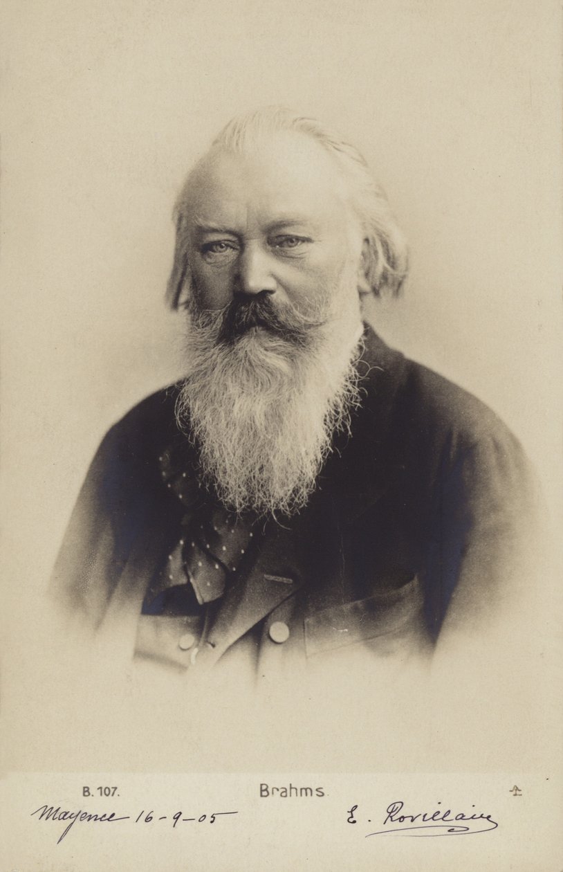 Johannes Brahms, German Composer and Pianist (1833-1897) by German Photographer