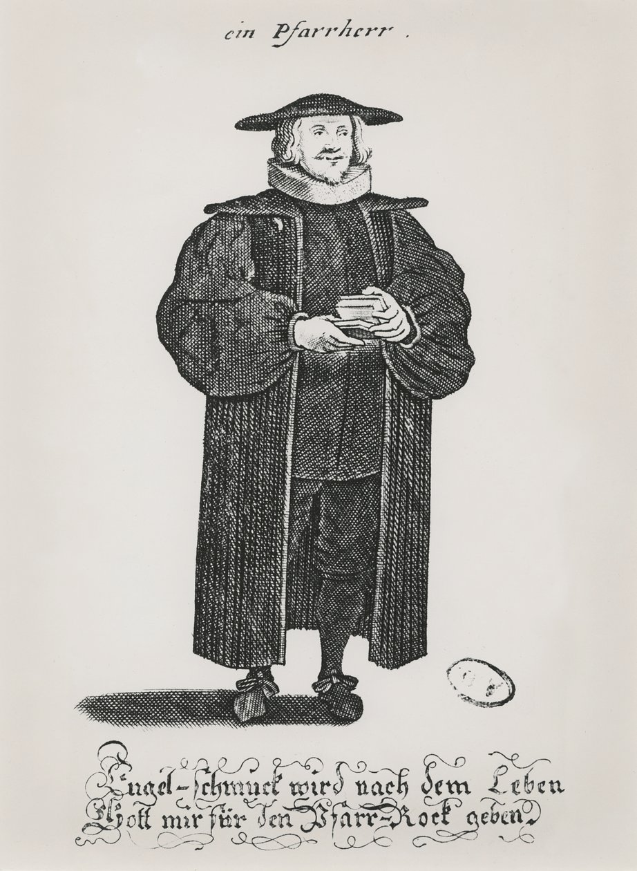 A Protestant pastor at the end of the 17th century by German School
