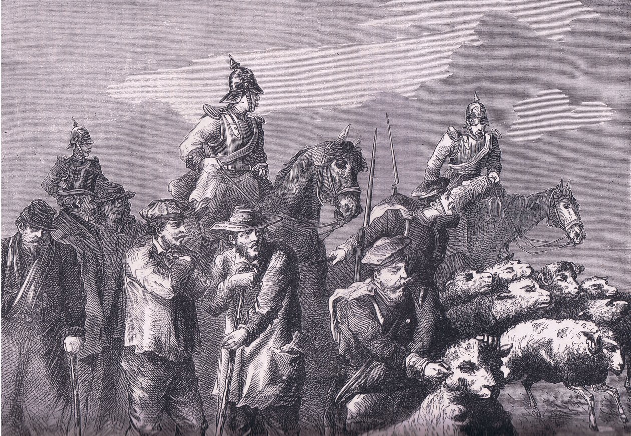 A foraging party by German School