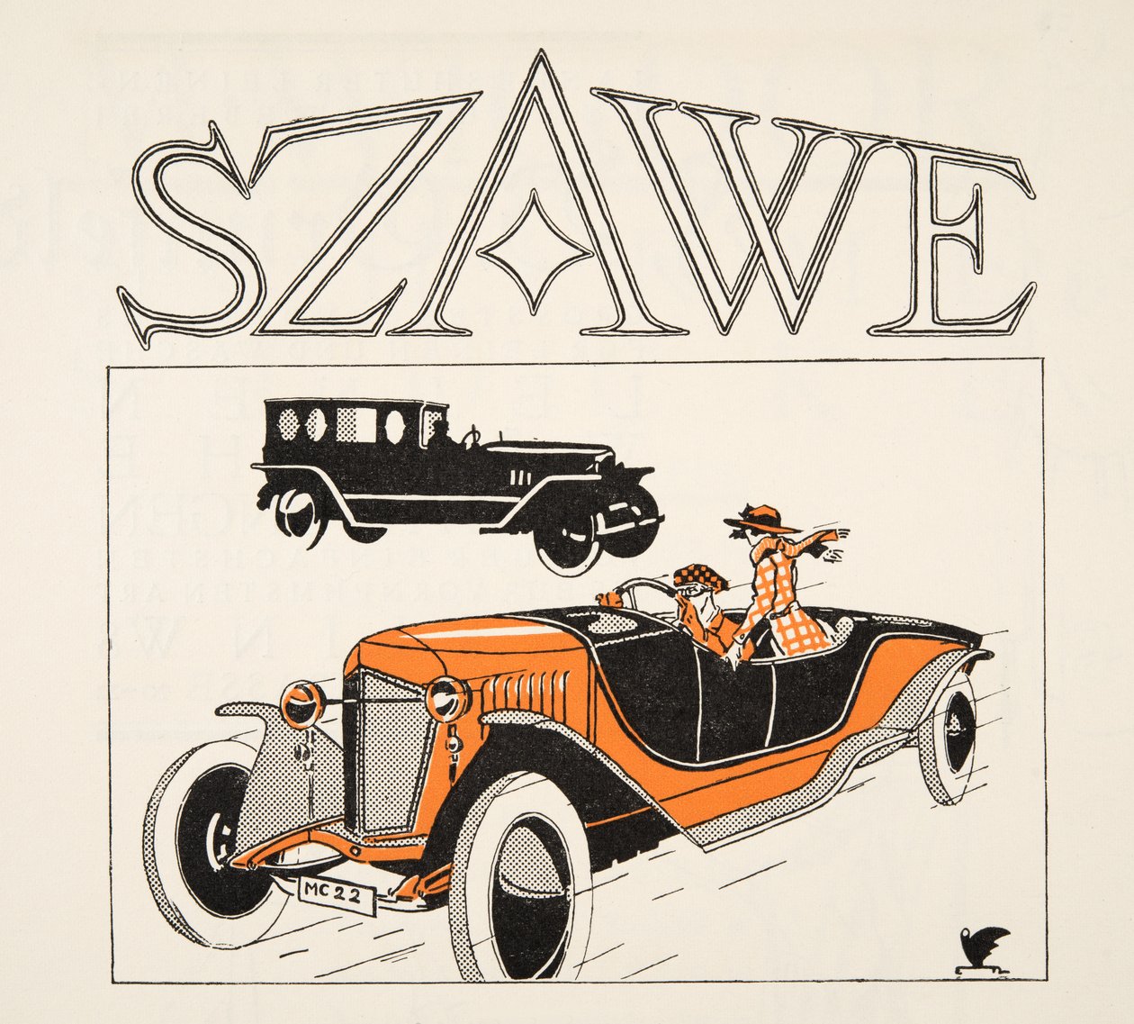 Advertisement for Szawe, from Styl, published 1922 by German School