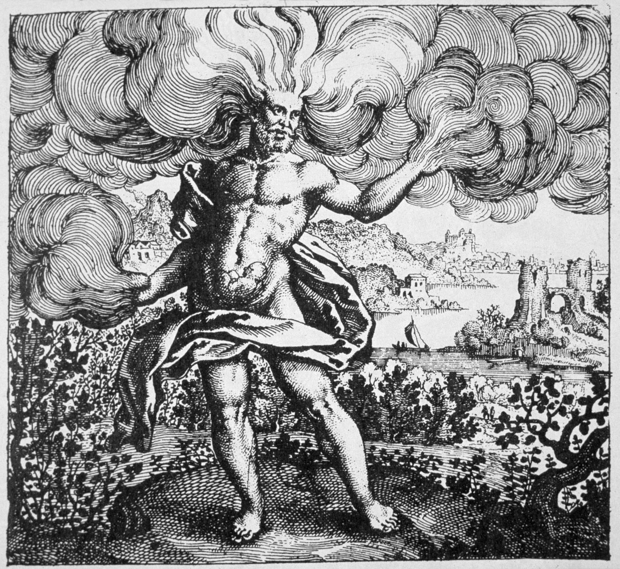 Alchemical Allegory: The Wind hath carried it in his Body, from ...