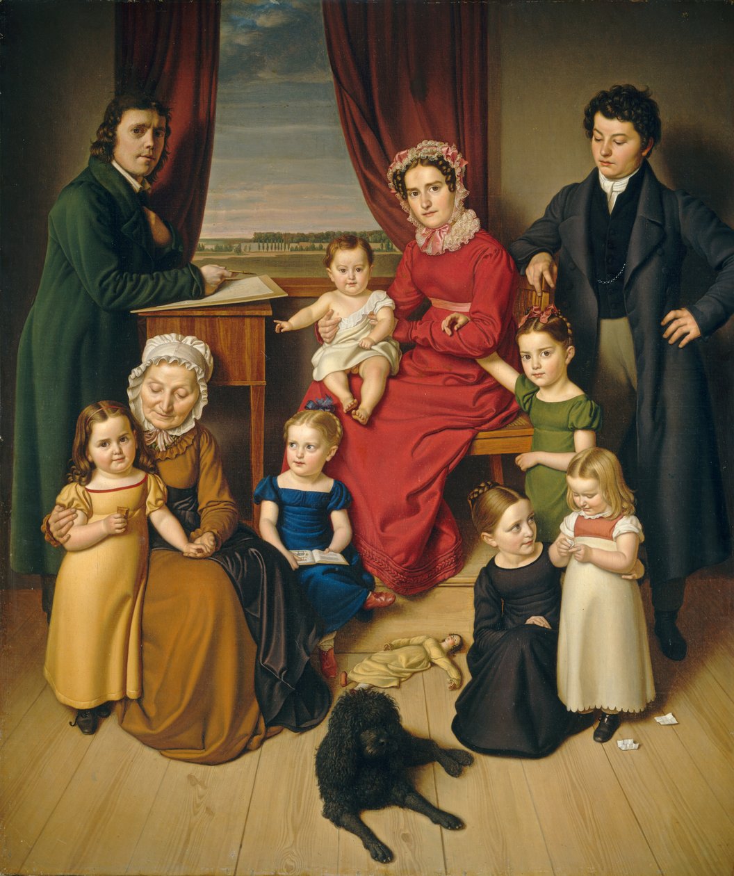An Artist and His Family by German School