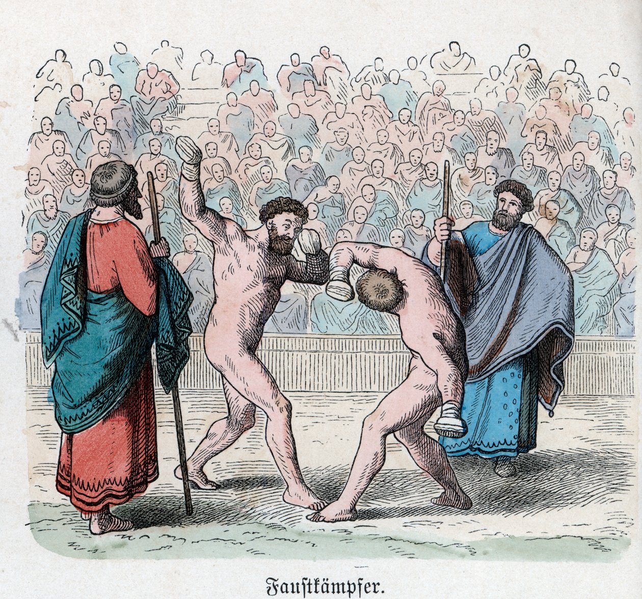 Ancient History. Greece. Athletic Competitions. Fight by German School