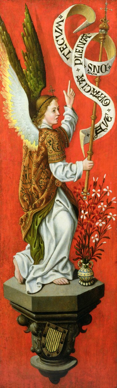 Angel Holding a Banner by German School