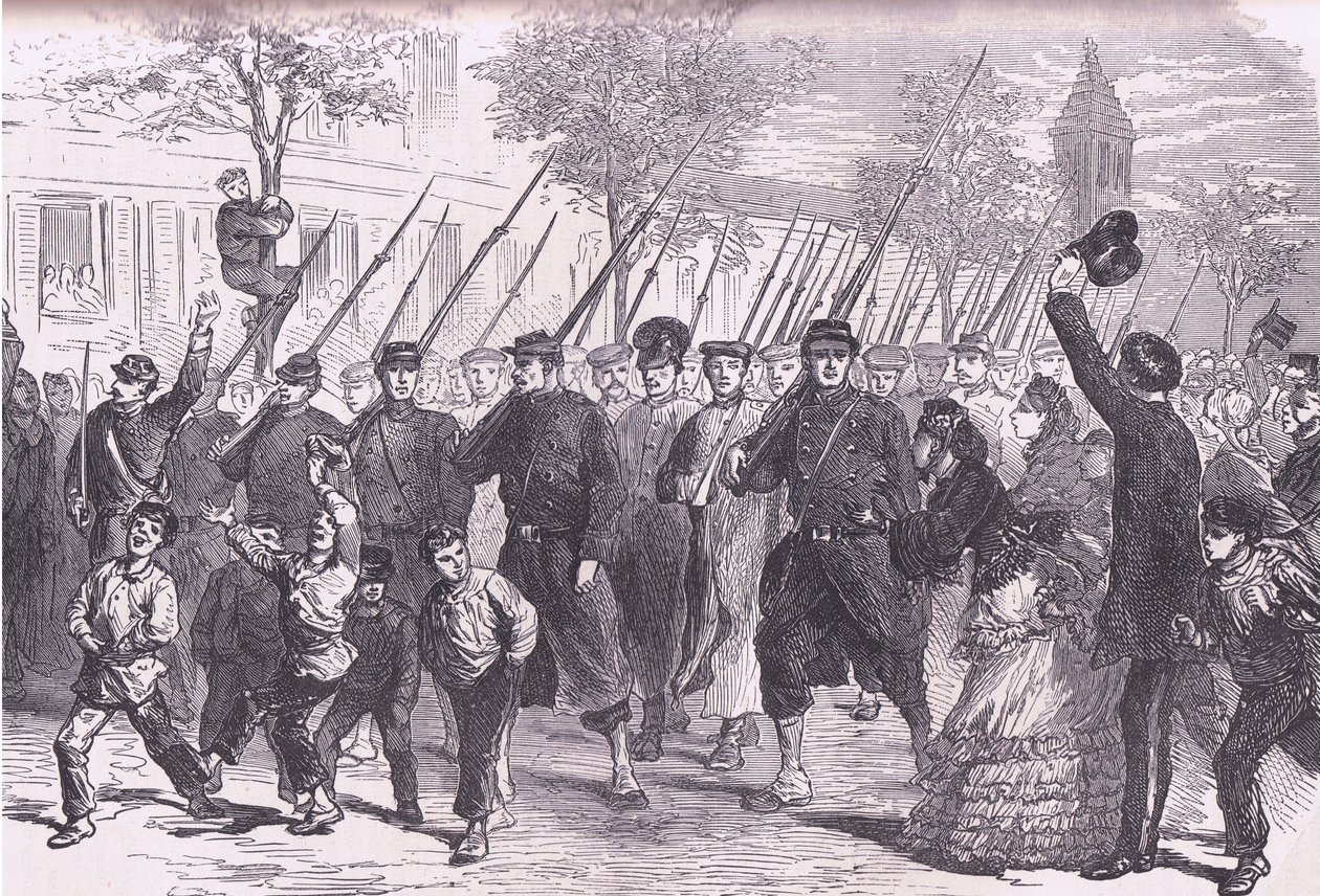 Arrival in Paris of Prussian prisoners after the battle before Bagneun by German School