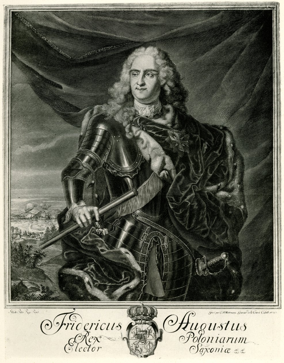 Augustus II the Strong by German School