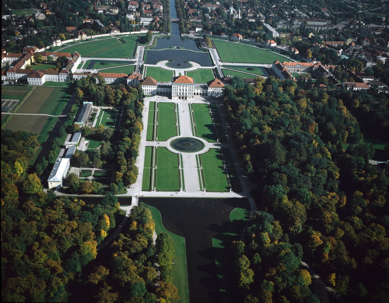 Baroque Art: Aerial View of Nymphenburg Park by German School