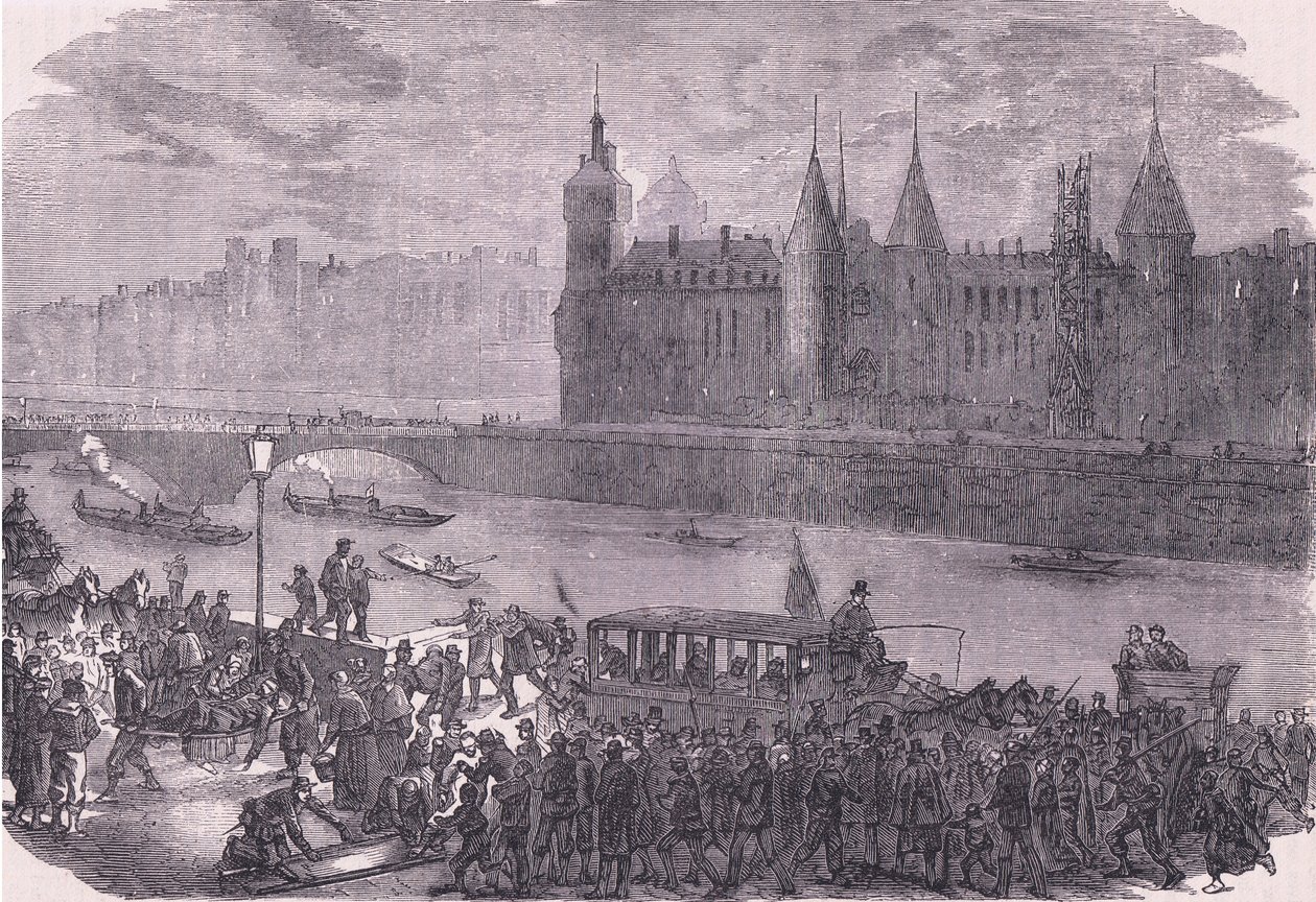 Bringing in the wounded by German School