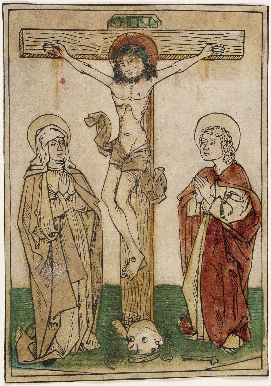 Christ on the Cross with Mary and Saint John, c.1470-80 by German School