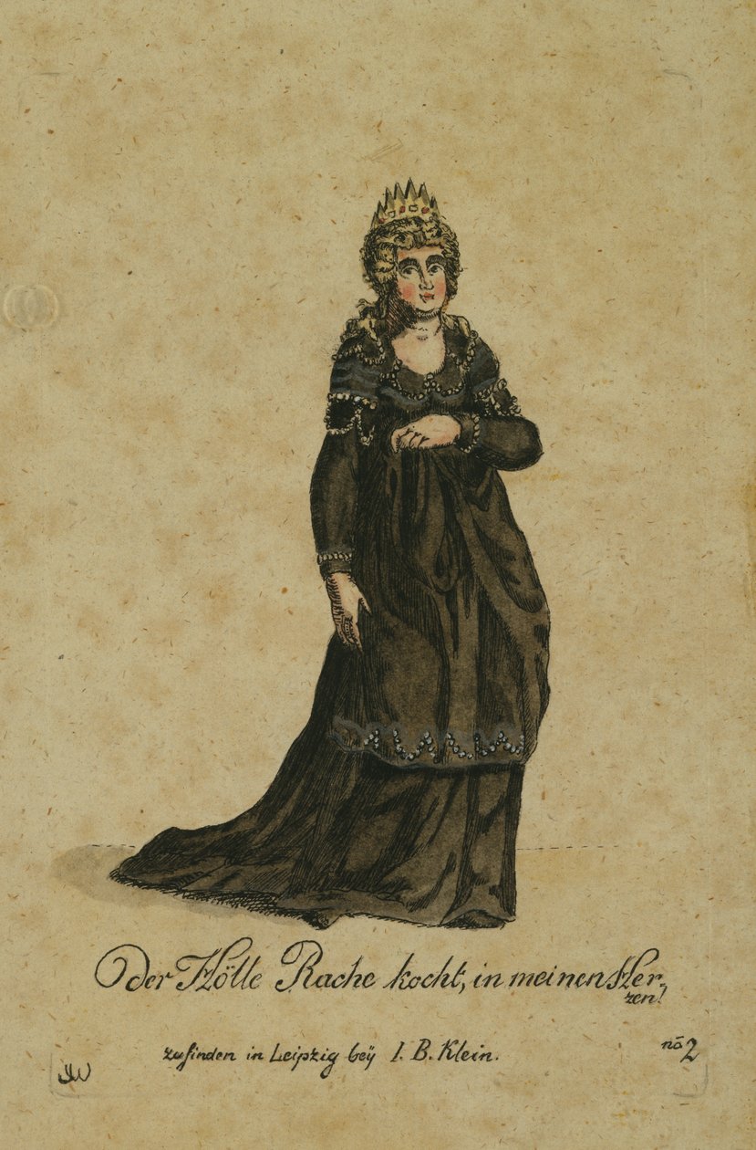 Costume Design for the Role of the Queen of the Night in the Opera The Magic Flute by Wolfgang Amadeus Mozart by German School