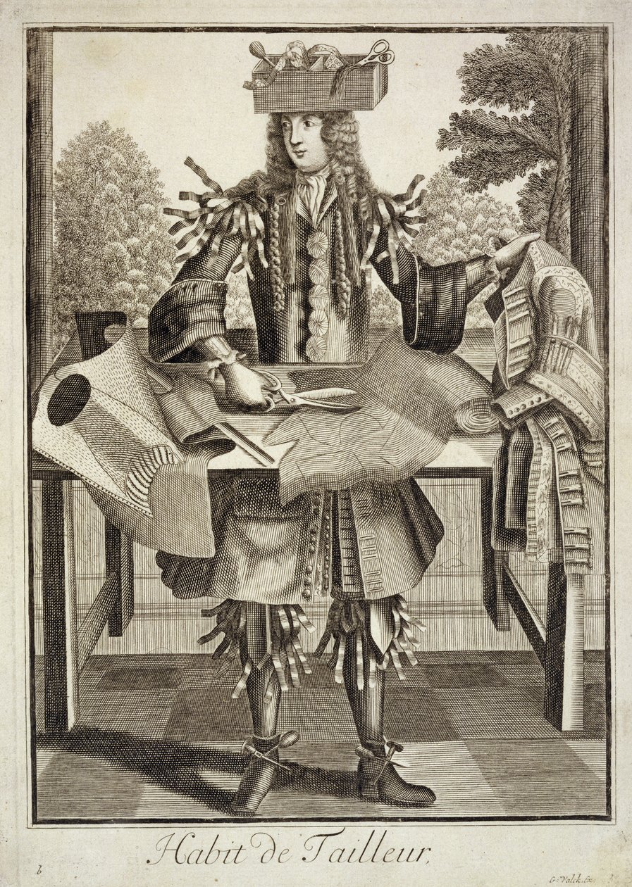 Costume for a Tailor, pub. by Gerard Valck c.1690 by German School