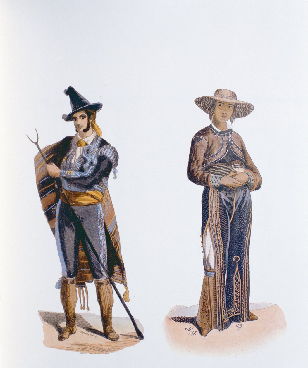 Costumes of the inhabitants of Mexico and Vera Cruz by German School
