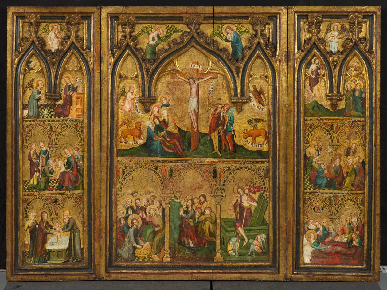 Crucifixion Triptych by German School