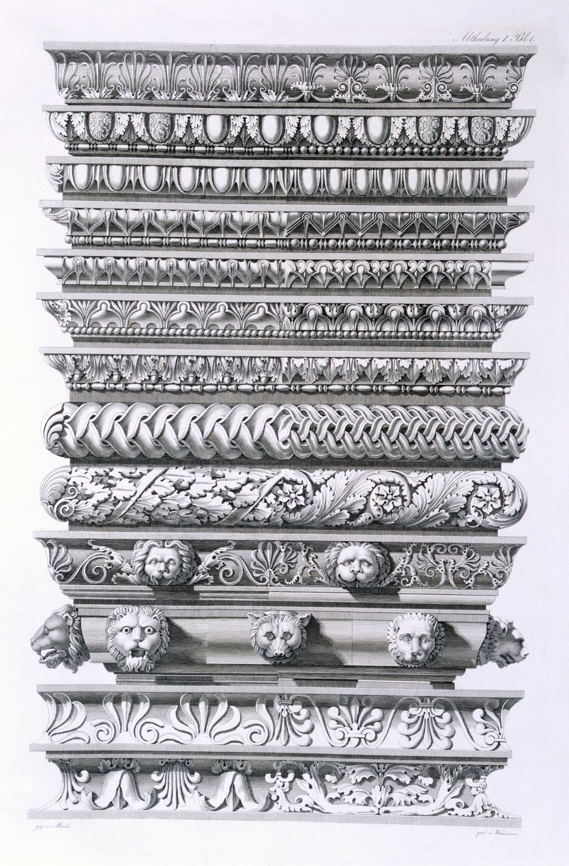 Designs for Cornices by German School