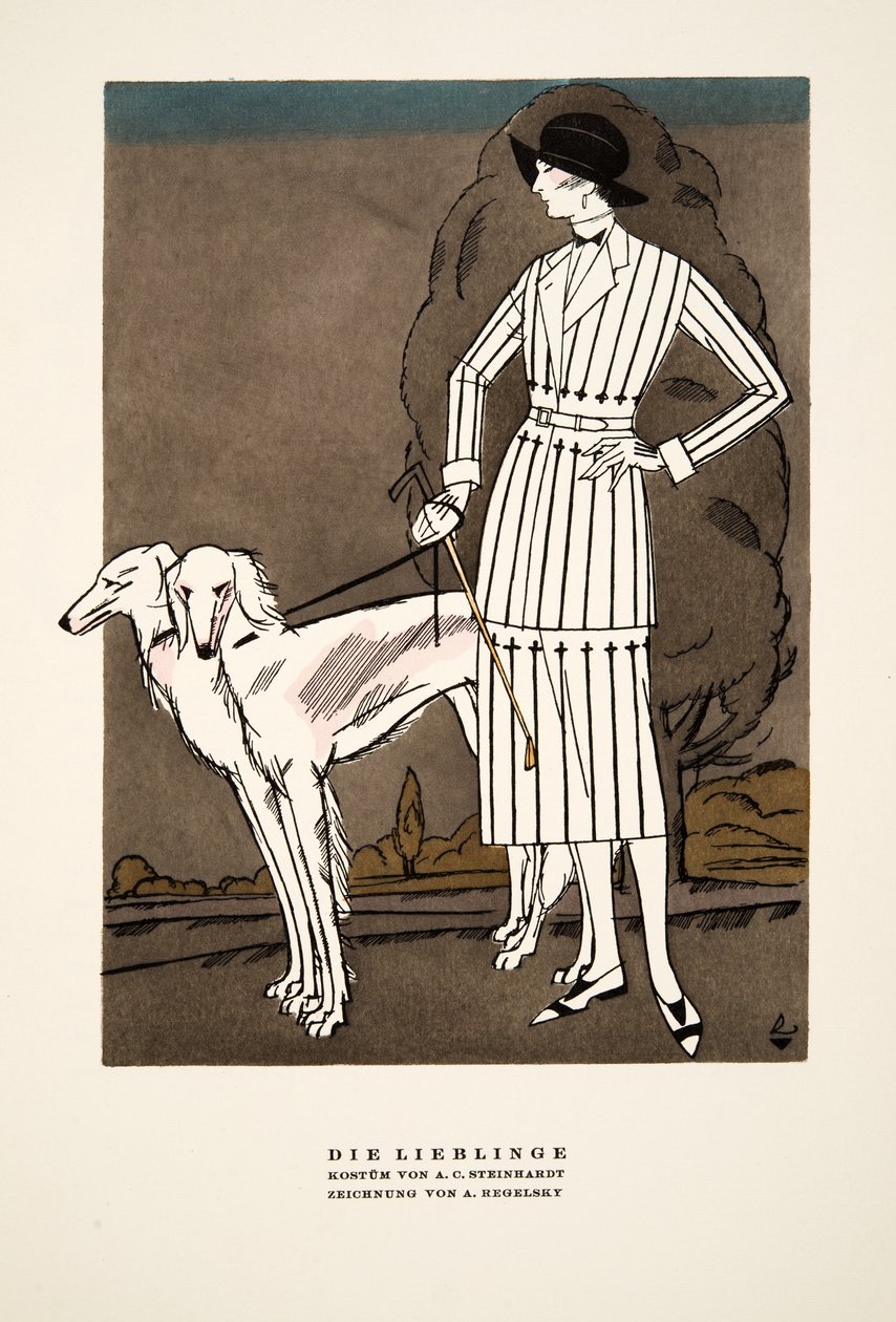 Die Lieblinge, Advertisement for Fashion by A C Steinhardt, from Styl, pub. 1922 by German School